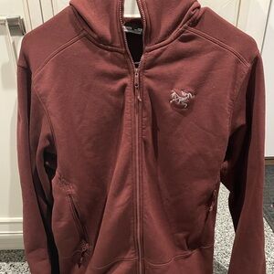 Arc'teryx Burgundy Fleece-Lined Jacket